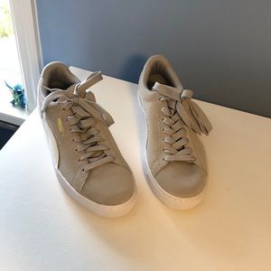 Puma - Grey, Suede casual sneakers